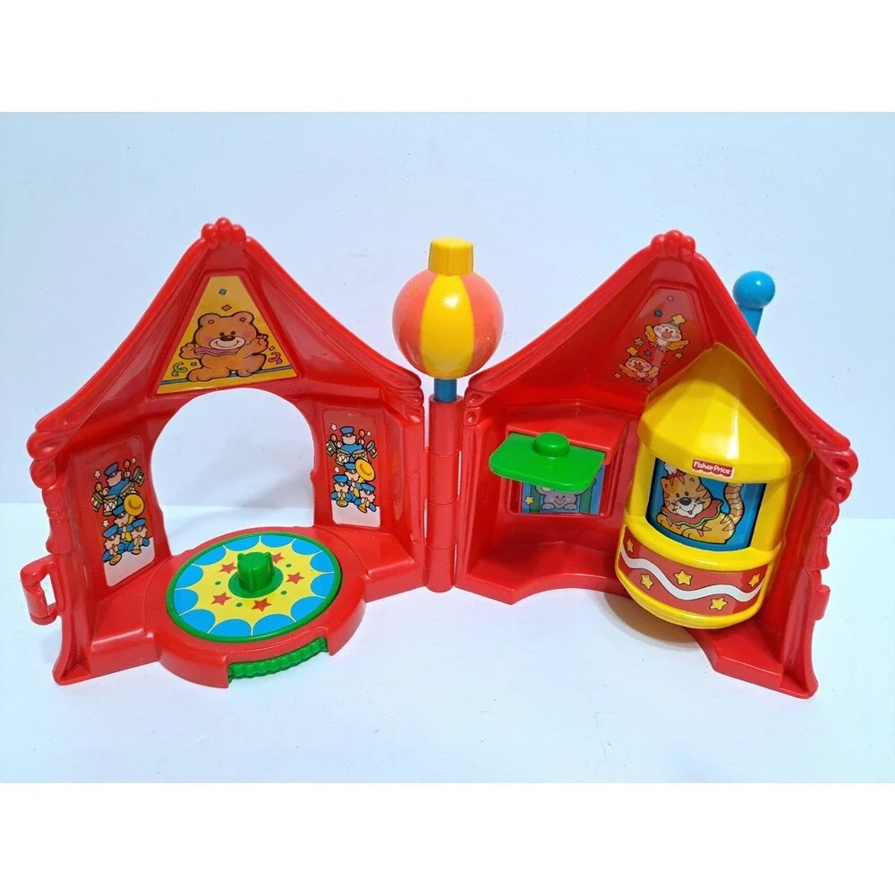 Fisher Price Little People Circus Train Musical Motorized Carnival Tent Set Lot